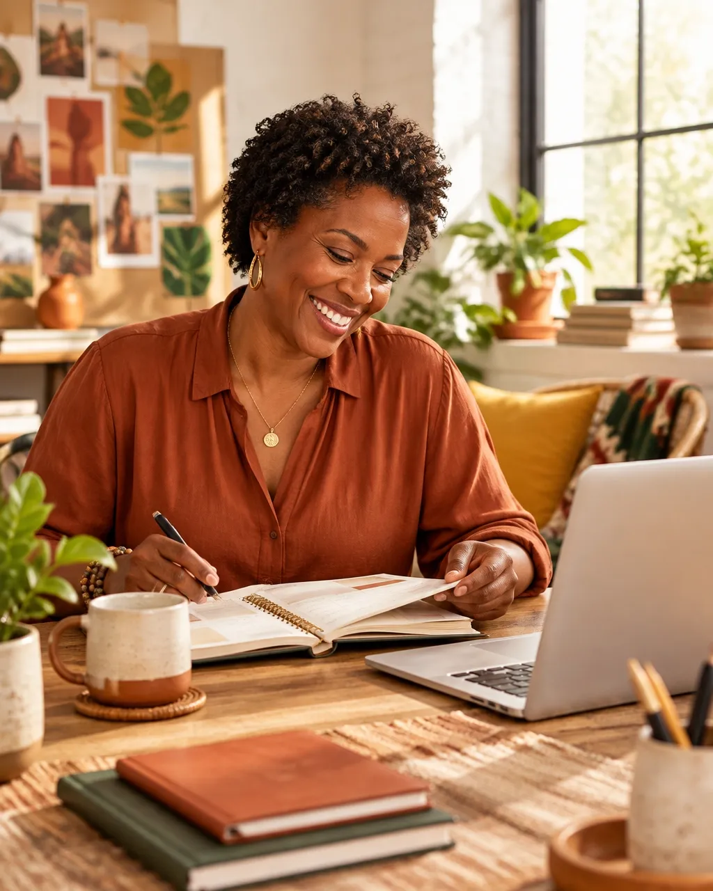 A woman entrepreneur planning her next step with ease